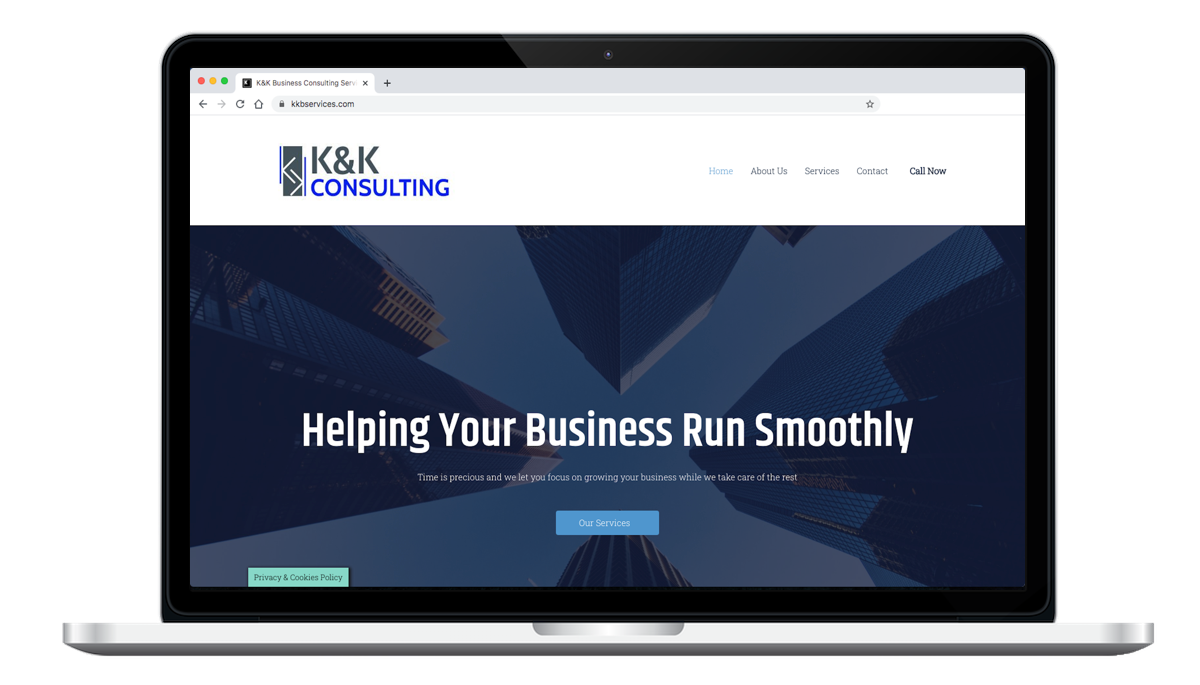 Screenshot of K&K Consulting Exeter Website
