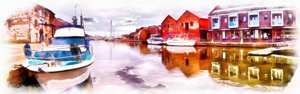 Painting of Exeter Quayside